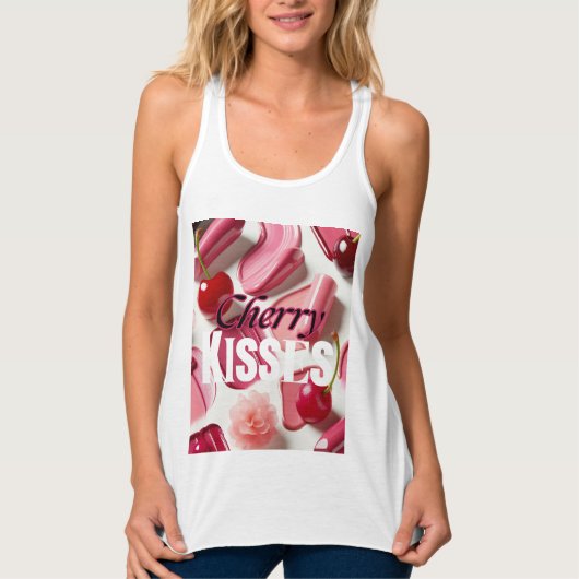 Cherry Kisses Delightful Graphic Tank Top (Vorderseite)
