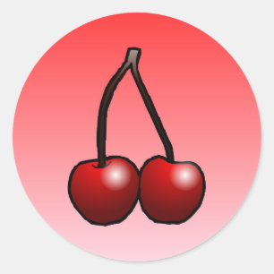 Cherry - Klassischer Rundaufkleber Runder Aufkleber