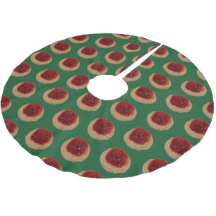 Cherry Kolache Baum Rock Polyester Weihnachtsbaumdecke