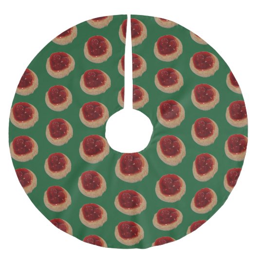 Cherry Kolache Baum Rock Polyester Weihnachtsbaumdecke (Vorderseite)