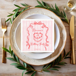 Cherry Kuchen rosa Coquette Bugday Party Serviette