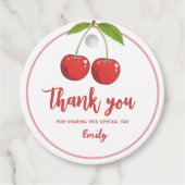 Cherry Labels for Thank You - for Themed Parties (Vorderseite)