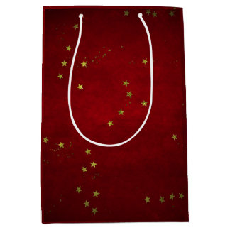 Cherry Lacquer Golden Star Mittlere Geschenktüte