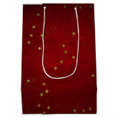 Cherry Lacquer Golden Star Mittlere Geschenktüte (Rückseite)