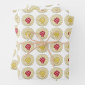 Cherry Lemon Danish Pastry Breakfast Konditorei Geschenkpapier Set (Beispiel)