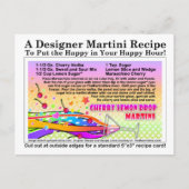 Cherry Lemon Drop Martini Rezept Postkarte (Vorderseite)