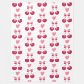 Cherry Liebe Charm Fleecedecke (Vorderseite)