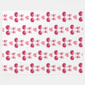 Cherry Liebe Charm Fleecedecke (Vorderseite (Horizontal))