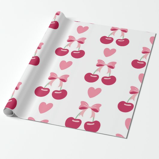 Cherry Liebe Charm Geschenkpapier (Ungerollt)