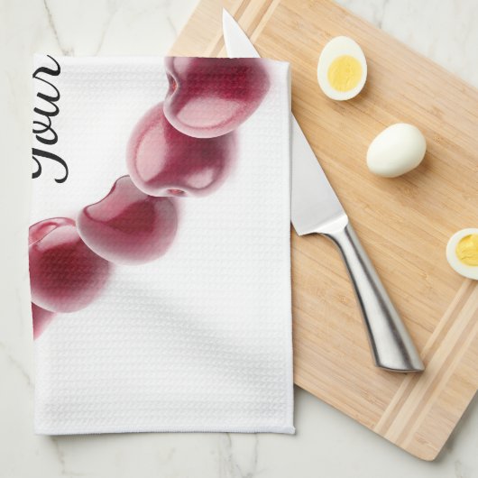 Cherry-Liebe Geschirrtuch (Viertel Falte)