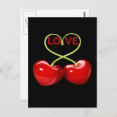 CHERRY LIEBE HEARTS POSTKARTE (Vorne/Hinten)