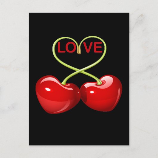 CHERRY LIEBE HEARTS POSTKARTE (Vorderseite)