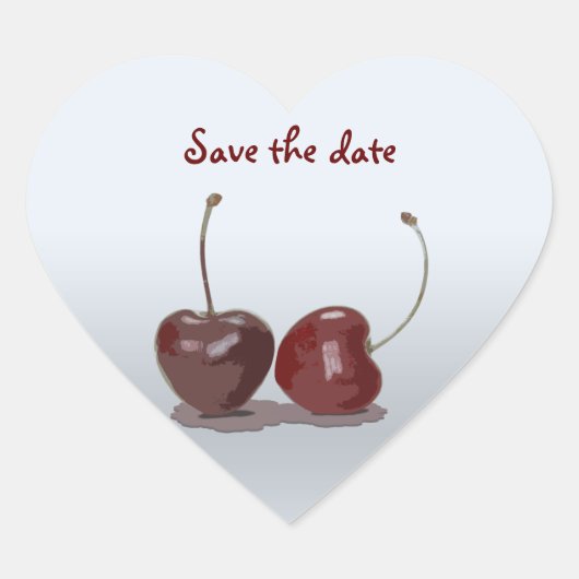 Cherry-Liebe Herz-Aufkleber (Vorderseite)