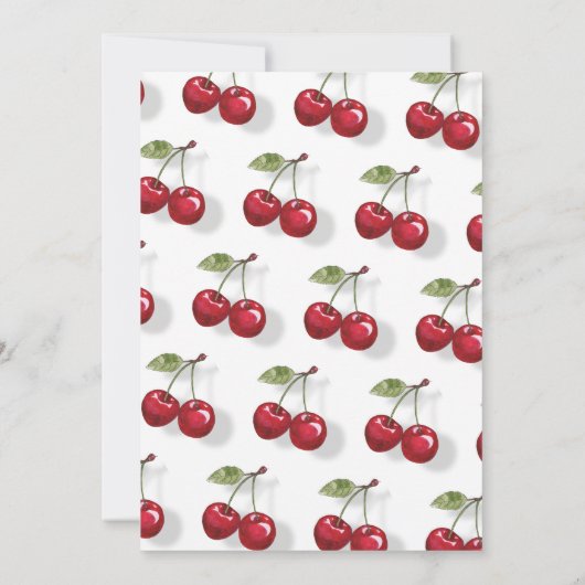 Cherry Liebe ist süßes Brautparty Einladung (Rückseite)