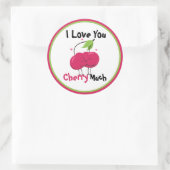 Cherry Liebe Pucker Runder Aufkleber (Tasche)