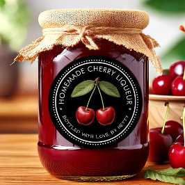 Cherry Likör Aufkleber für Ihre hausgemachten Reze