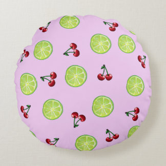 Cherry Limeade Rundes Kissen