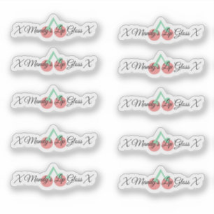 Cherry Lip Gloss Packing Logo-Aufkleber Aufkleber