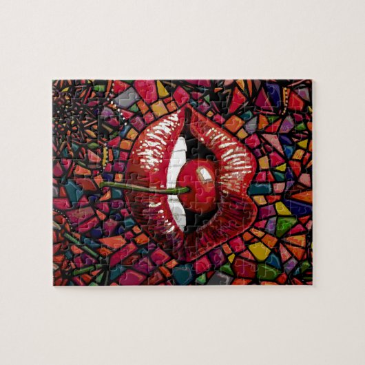 Cherry Lips Mosaik Puzzle (Horizontal)