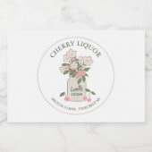 Cherry Liquor Homemade Alkoholflaschenetikett (Einzelnes Label)