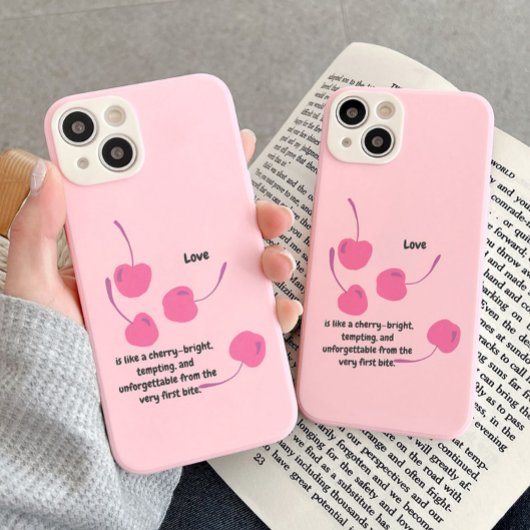 Cherry Love – Pop Art Cherries - Valentine’s Day iPhone 15 Hülle