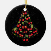 Cherry Lover Christmas Tree Lights Weihnachtsmannm Keramik Ornament (Vorne)