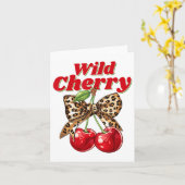 Cherry Lover Leopard Coquette Summer Vibes Wild Ch Karte (Gelbe Blume)