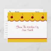 Cherry Lover Reecipe Card Postkarte (Vorne/Hinten)