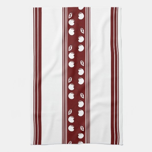 Cherry Luxury Jacquard Stripes Geschirrtuch (Vertikal)