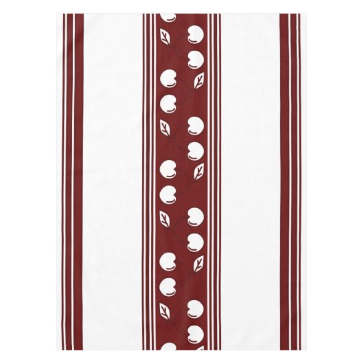 Cherry Luxury Jacquard Stripes Tischdecke (Vorderseite)