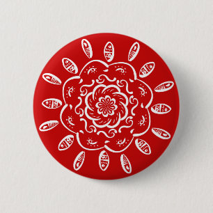 Cherry Mandala Button