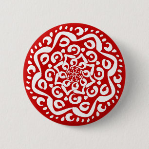 Cherry Mandala Button