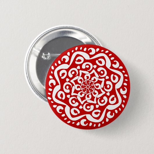 Cherry Mandala Button (Vorne & Hinten)