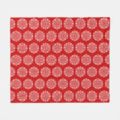 Cherry Mandala Fleecedecke (Vorderseite (Horizontal))