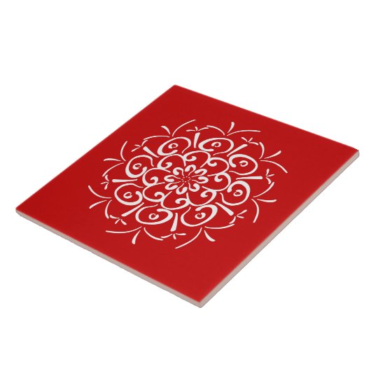 Cherry Mandala Fliese (Seite)