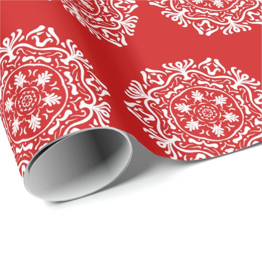 Cherry Mandala Geschenkpapier (Rolleneckpunkt)