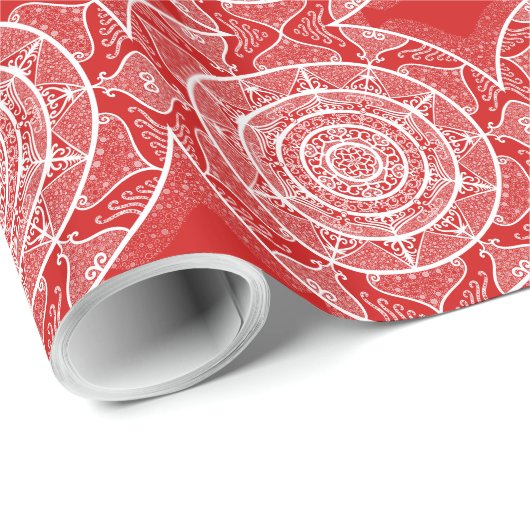 Cherry Mandala Geschenkpapier (Rolleneckpunkt)