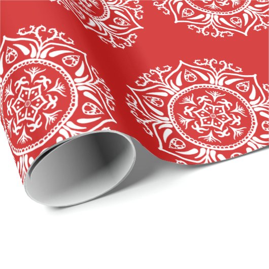 Cherry Mandala Geschenkpapier (Rolleneckpunkt)