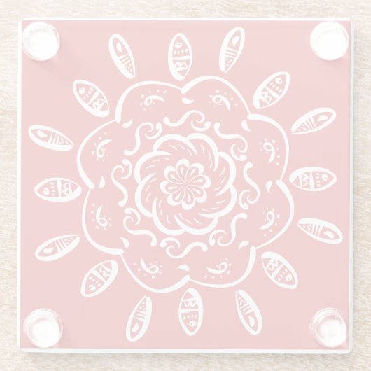 Cherry Mandala Glasuntersetzer (Rückseite)