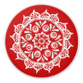 Cherry Mandala Keramikknauf (Vorderseite)