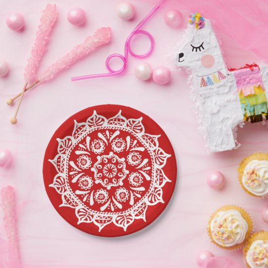 Cherry Mandala Pappteller (Party)
