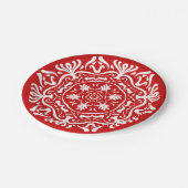 Cherry Mandala Pappteller (Schrägansicht)