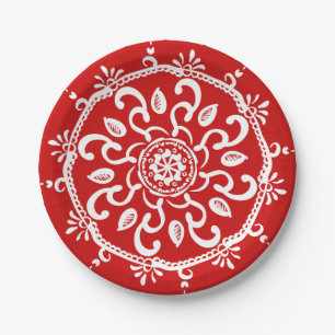 Cherry Mandala Pappteller