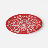 Cherry Mandala Pappteller (Schrägansicht)