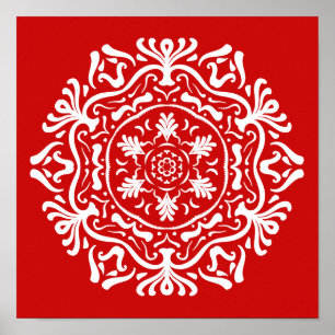 Cherry Mandala Poster