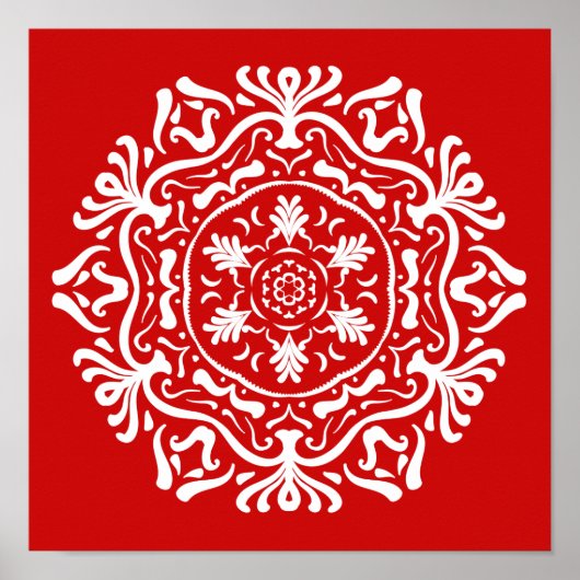 Cherry Mandala Poster (Vorne)