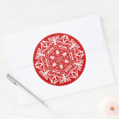Cherry Mandala Runder Aufkleber (Umschlag)