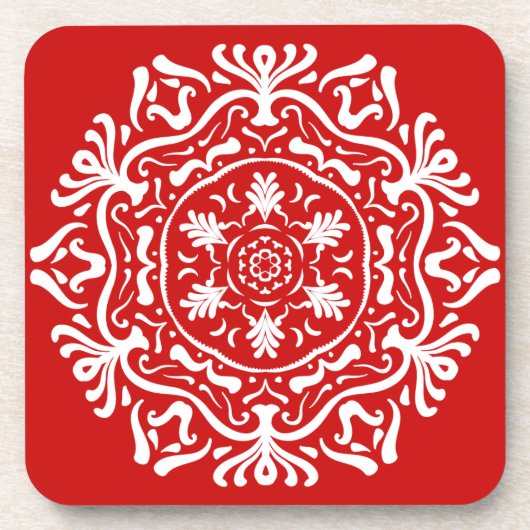 Cherry Mandala Untersetzer (Vorderseite)