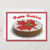 Cherry Maple Leaf Cake Einladung (Vorderseite)
