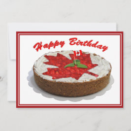 Cherry Maple Leaf Cake Einladung